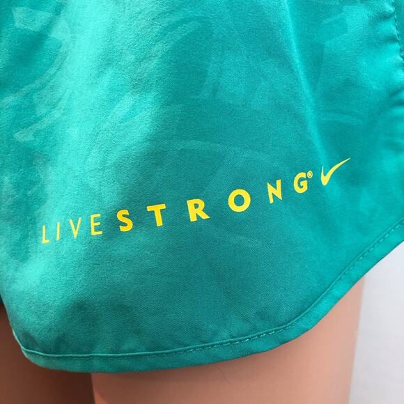 Nike Dri Fit Livestrong Turquoise Running Shorts Lightweight Performance - Picture 8 of 16